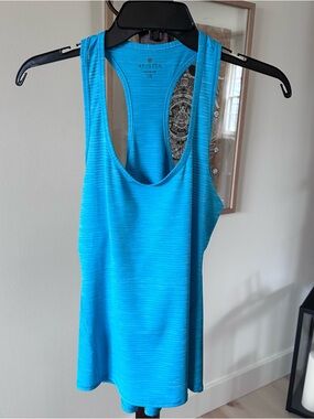 Athleta Bright Turquoise Racerback Tank Top